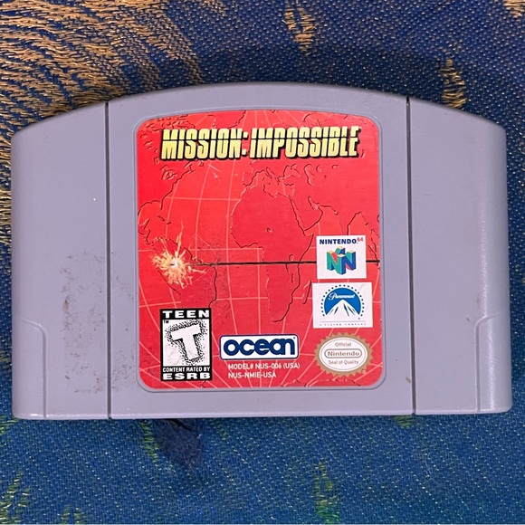 Nintendo Other - Vintage Mission Impossible N64 Authentic Retro Stealth Cartridge